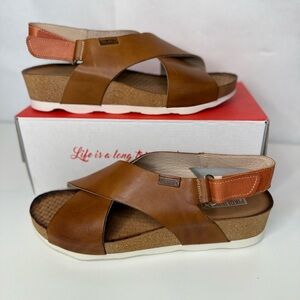 Pikolinos Mahon W9E Leather Sandals | Brandy | EU 42 / US 11